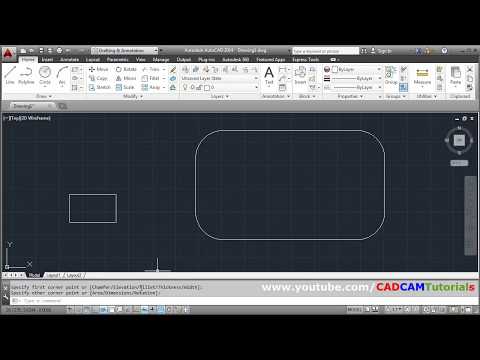 AutoCAD Tutorial Circle Command 3 Point 2 Point Tan Tan Radius Tangent Circles