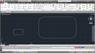 AutoCAD Draw Rectangle with Dimensions & Rounded Corners