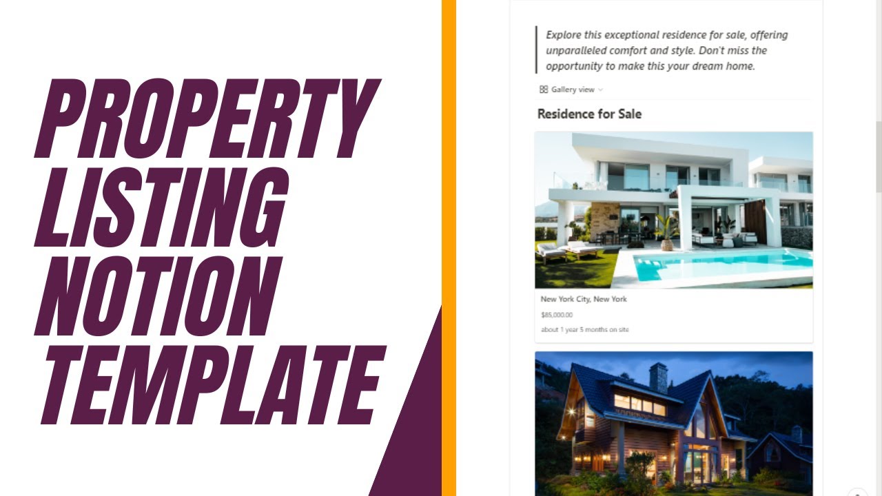 Property Listing Notion Template