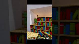 Minecraft Secret Base Hidden in a Bookshelf 😳 | #shorts