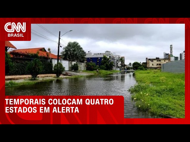 Previsão do tempo: Temporais colocam quatro estados em alerta | CNN NOVO DIA