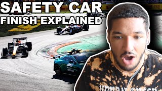 American Reacts to WHAT IS AN F1 SAFETY CAR FINISH (Abu Dhabi 2021 vs Monza 2022)