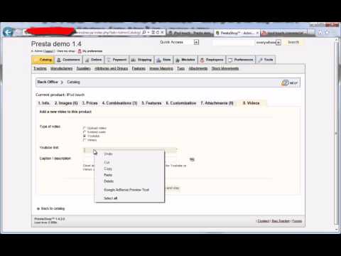 Prestashop module Product videos in action