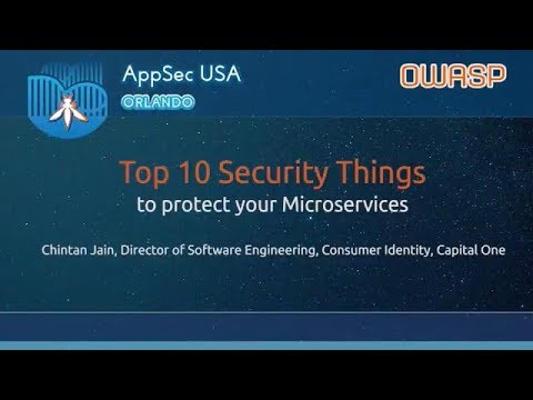 Image thumbnail for talk Top 10 Security Best Practices to secure your Microservices