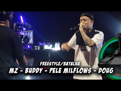Pelé Milflows & Buddy & Mozart MZ & Doug - FREESTYLE/BATALHA TANK na live da 1 Kilo