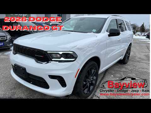 2026 Dodge Durango GT Plus AWD in White for sale at Bayview Chrysler Dodge Jeep Ram in Sarnia, ON