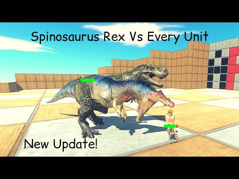 New Update! Spinosaurus Rex Vs Every Unit ARBS |Animal Revolt Battle Simulator