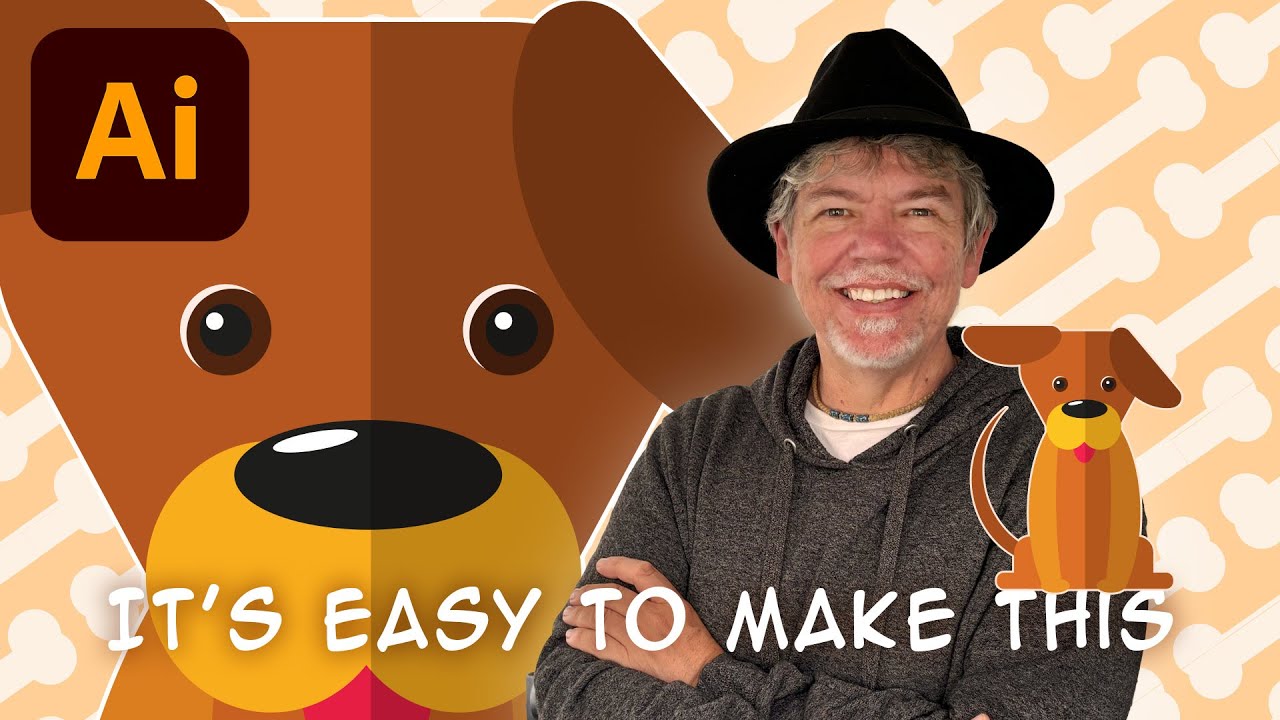 Tutorial | Create a Flat-Art Puppy Character Design in Adobe Illustrator – Beginner Friendly