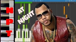 Flo Rida ft. Liz Elias & Akon - At Night Piano Tutorial