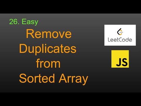 Remove Duplicates From Sorted Array Leetcode 26 Two Pointers Javascript Solution