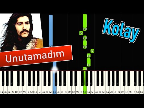 Barış Manço - Unutamadım | Kolay Piyano - Nasıl Çalınır