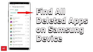 How to find all the Deleted Apps on Samsung Device (2022)