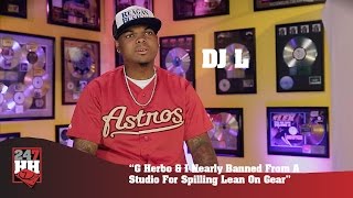 DJ L - G Herbo & I Nearly Banned From A Studio For Spilling Lean On Gear (247HH Exclusive)