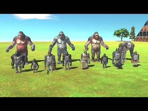 MUTANT PRIMATES WITH ALL GORO VS 2X FACTION - Animal Revolt Battle Simulator