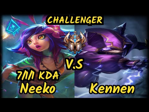 KBM Zantins (NEEKO) vs KENNEN - 7/1/1 KDA TOP CHALLENGER GAMEPLAY - BR