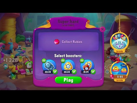 @Fishdom Win Strikes Level 5983 - 5993, Using All FREE Power Ups, Quick Play.