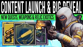 Destiny 2: HUGE CONTENT REVEAL & EXOTIC QUESTS! New AREA, Free Loot, Brave Weapons, Armor  (9 April)