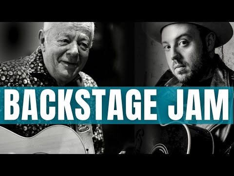 TOMMY EMMANUEL & TREY HENSLEY crush Blackberry Blossom in backstage jam…PLUS STAGE TOUR of RIG!