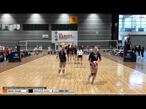 2023 USAV National Championship - Idaho Crush 16 Bower vs Adidas KIVA 16 Red