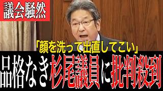 【議会騒然】副首都法案審議で立憲・杉尾秀哉議員「顔を洗って出直してこい」品格なしの声殺到 【国会中継】