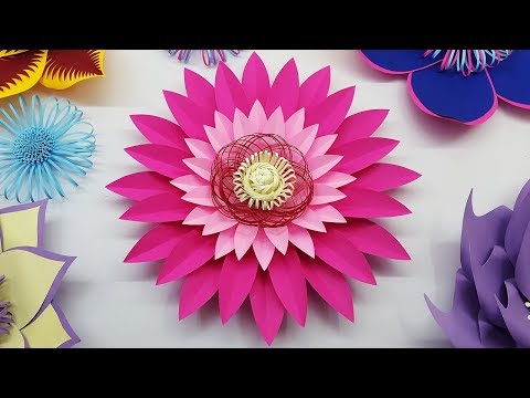 Easy Paper Flower Backdrop Tutorial with Free Template | Giant Paper Flowers