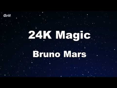 24K Magic - Bruno Mars Karaoke 【No Guide Melody】 Instrumental
