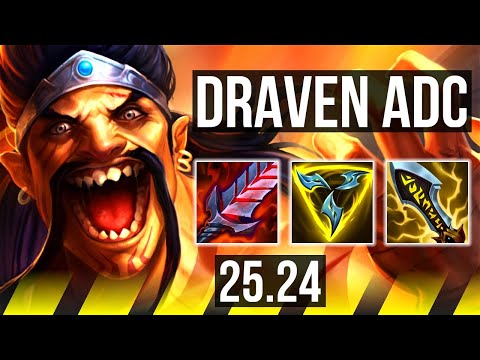DRAVEN & Pyke vs ASHE & Rakan (ADC) | 70K damage | KR Master | 25.24