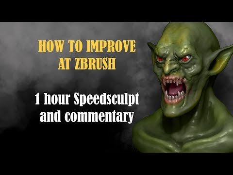 How to improve your sculpting in Zbrush. 1 hour speedsculpt exercise with commentary