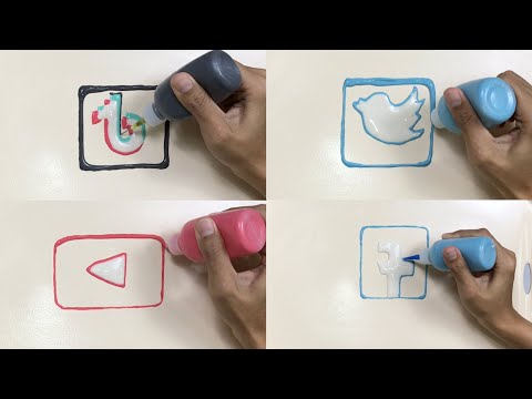 Social media Pancake art - Tiktok, Twitter, Youtube, Facebook bp71 | Honeybee