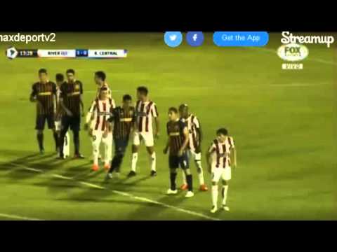 Gol de Alejandro Donatti - River Plate (U) 1 - 1 Rosario Central - Copa Libertadores