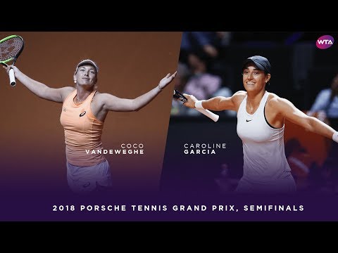 CoCo Vandeweghe vs. Caroline Garcia | Porsche Tennis Grand Prix Semifinals | WTA Highlights