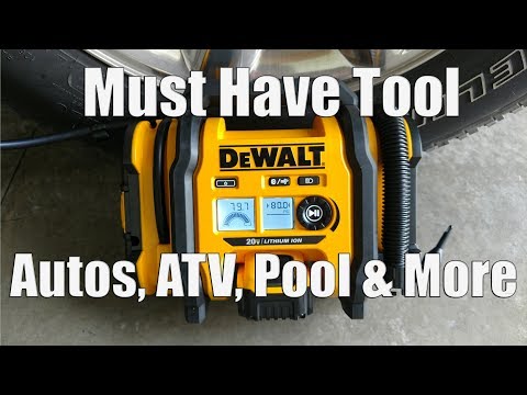 DEWALT 20-Volt Air Inflator DCC020IB Review | Corded & Cordless | 3 to 160 psi