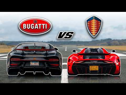 My Koenigsegg Regera vs My Bugatti Chiron SS 1/2 Mile DRAG RACE