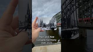 With the Time Machine in Cologne! #cologne #köln #city #thenandnow #bridge ww2