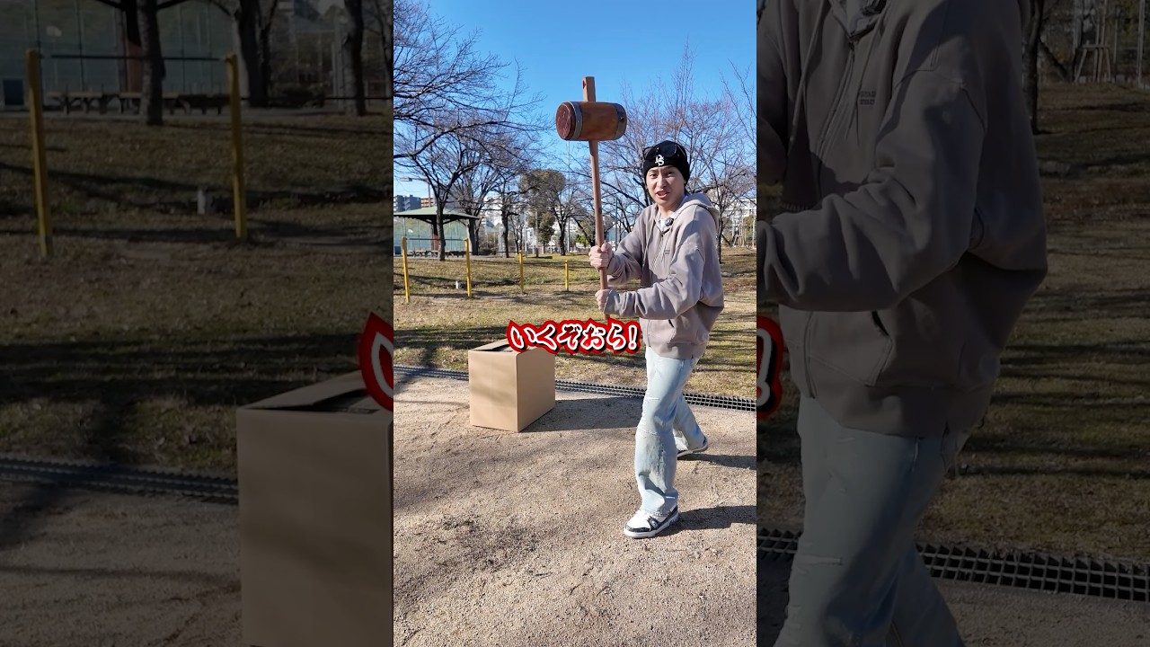 ハンマーで箱をぶち壊したら中からとんでもないモノが出てきて冷や汗でた#ダイキ様 #破壊#ポケモンカード#ダンボールキック#ポケカ