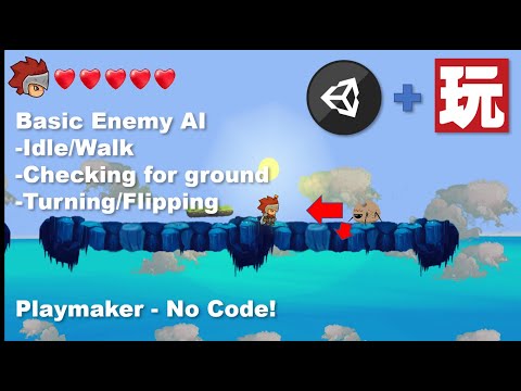 2D Platformer Unity & Playmaker - Basic Enemy AI