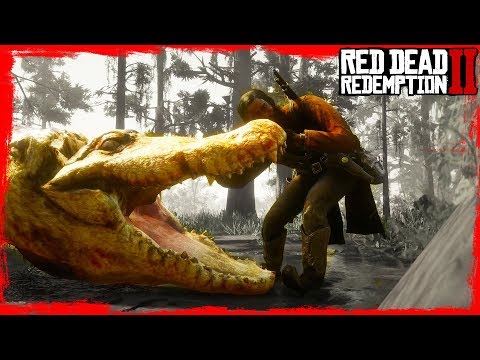 RDR2 Hunting Legendary Alligator/ Legendary Alligator Attack Gameplay 🤠🤠🤠
