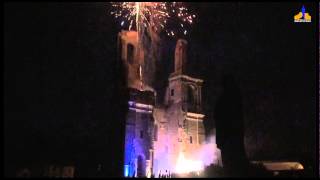 preview picture of video 'Embrasement des tours de l'Abbaye de Mont Saint Éloi'