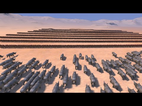 Can 9 Lines Spartans Stop 6000 Rhinos? - Ultimate Epic Battle Simulator