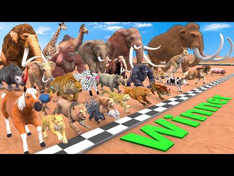 Ultimate Race 30 Wild Animals Speed Challenge: Which is the Fastest? Animal Revolt Battle Simulator