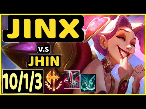 JINX vs JHIN - 10/1/3 KDA BOTTOM ADC CHALLENGER GAMEPLAY - EUW
