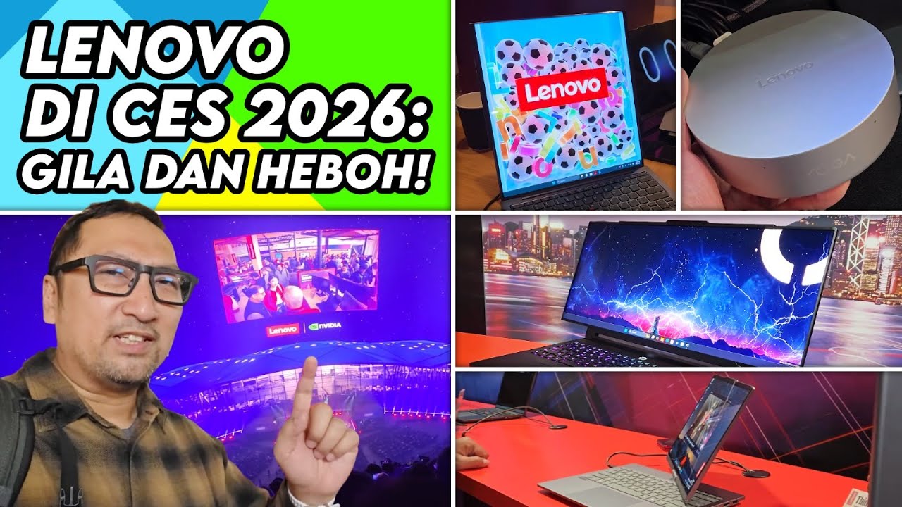 Lenovo CES 2026: Layar Melebar, yg Tipis Main Game Berat, & Inovasi “Gila” Lainnya