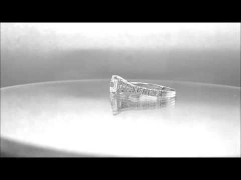 18K WHITE GOLD EMERALD DIAMOND ENGAGEMENT RING PRONG SET 2.00CTW - KNR INC - 399