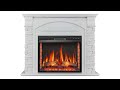 Камінокомплект ArtiFlame Alioth AF28S білий з обігрівом і звуком горіння вогню