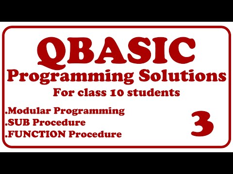 Qbasic Modular Programming Solutions 3 Sub Procedure Function Procedure