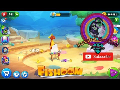 Fishdom Level 5776 - 5780 - Aquarium Artist's Studio - World Art Works - Gameplay