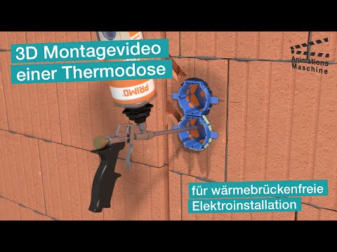 3D Montagevideo Thermodose für wärmebrückenfreie Elektroinstallation