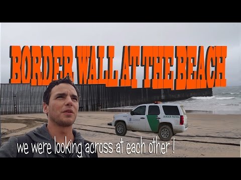 The border wall at the beach Video