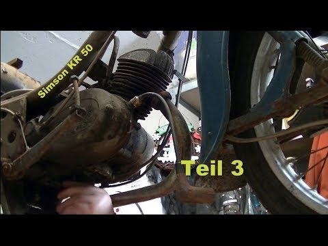 Simson KR 50 Restauration, zerlegen Motor, Tank usw Teil 3