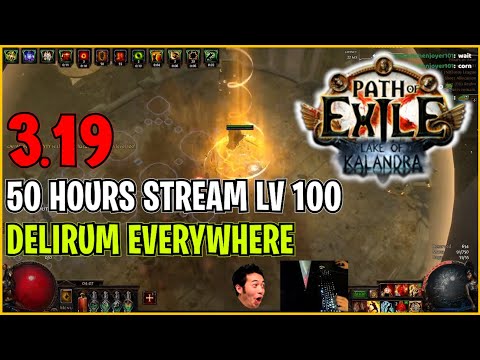 ⚡ POE 3.19 ⚡ cArn_ - 50 hours stream LVL 100 Delirium Everywhere